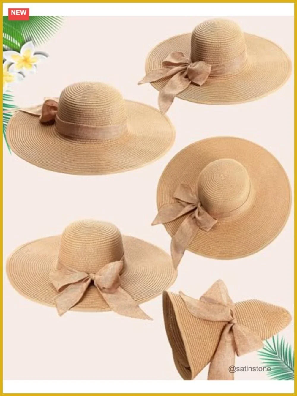 Straw Beach Bag and Hat Set with Earrings for Summer Vacation